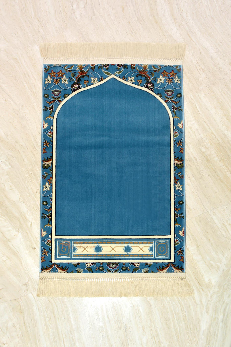 Tapis de prière imam Makkah - Couleur bleu clair