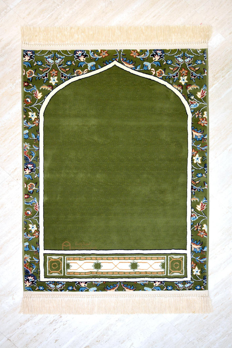 Tapis de prière imam Makkah - couleur verte taille XL